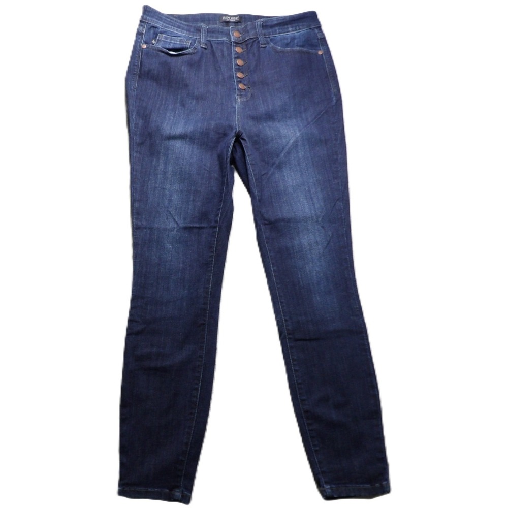 Judy Blue Women 15/32 Dark Wash Skinny Fit Stretch Jeans Button Fly High Rise
